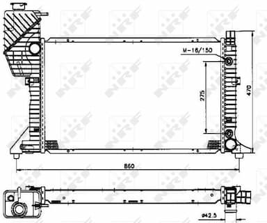 Radiators, Motora dzesēšanas sistēma NRF 50574 5