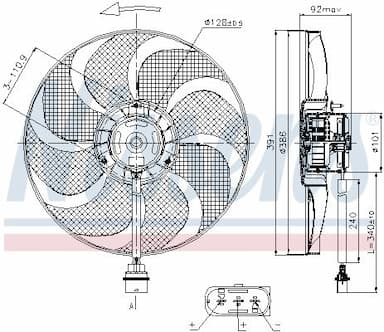 Ventilators, Motora dzesēšanas sistēma NISSENS 85690 6