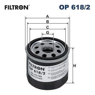 Eļļas filtrs FILTRON OP 618/2 1