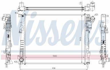 Radiators, Motora dzesēšanas sistēma NISSENS 63122 5