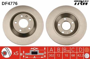 Bremžu diski TRW DF4776 1