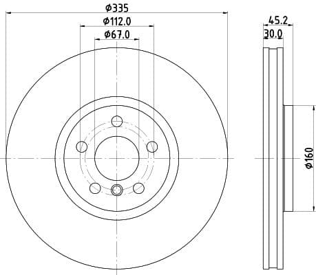 Bremžu diski HELLA 8DD 355 133-111 1