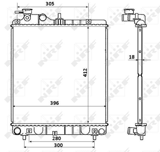 Radiators, Motora dzesēšanas sistēma NRF 58354 1