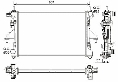 Radiators, Motora dzesēšanas sistēma NRF 54202 4