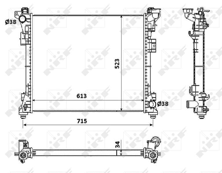 Radiators, Motora dzesēšanas sistēma NRF 53900 1