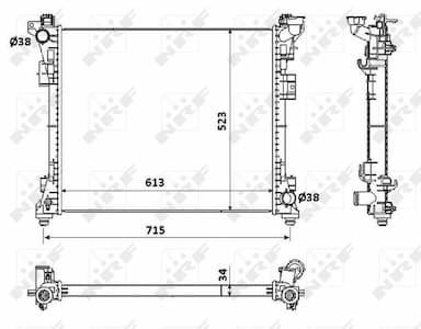 Radiators, Motora dzesēšanas sistēma NRF 53900 1