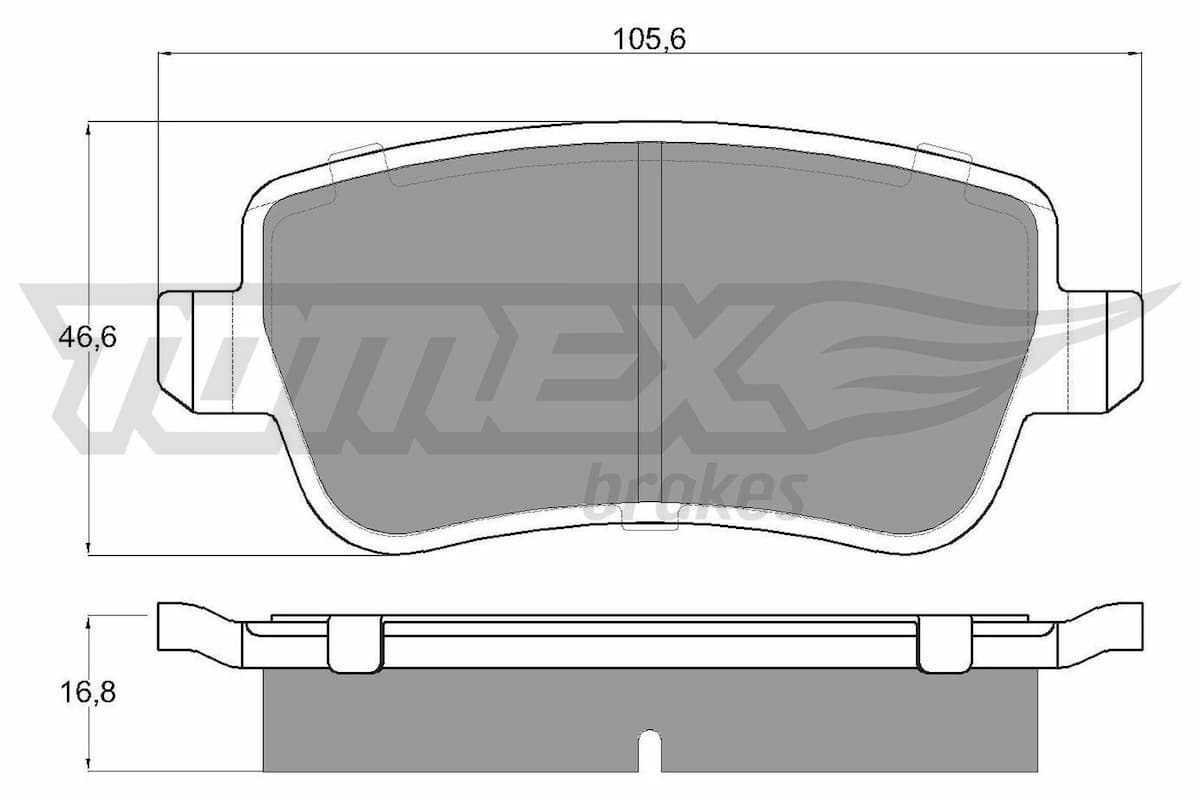 Bremžu uzliku kompl., Disku bremzes TOMEX Brakes TX 16-74 1