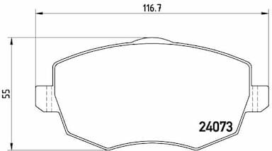 Bremžu uzliku kompl., Disku bremzes BREMBO P 23 094 1