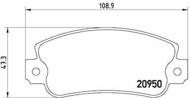 Bremžu uzliku kompl., Disku bremzes BREMBO P 23 021 1