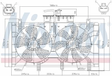 Ventilators, Motora dzesēšanas sistēma NISSENS 85221 7