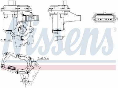Izpl. gāzu recirkulācijas vārsts NISSENS 98446 1