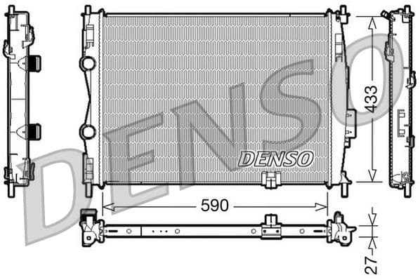 Radiators, Motora dzesēšanas sistēma DENSO DRM46019 1