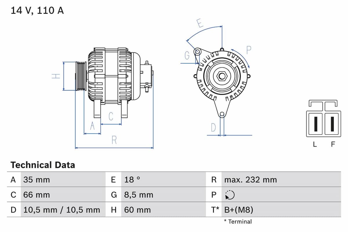 Ģenerators BOSCH 0 986 048 301 1