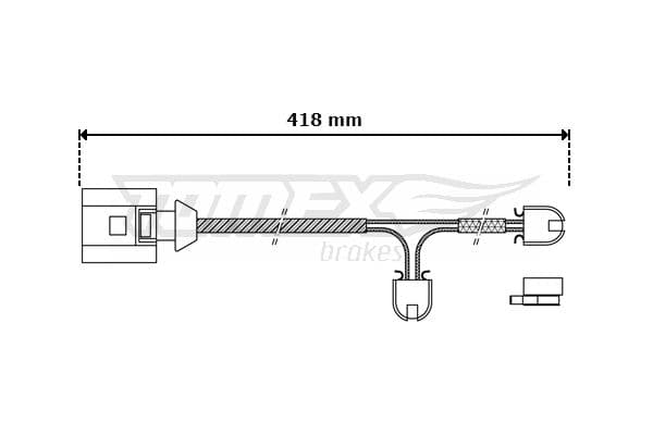 Indikators, Bremžu uzliku nodilums TOMEX Brakes TX 30-51 1