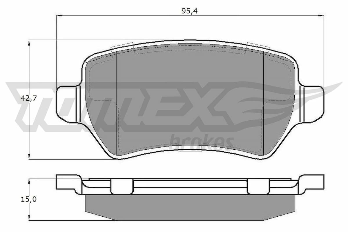 Bremžu uzliku kompl., Disku bremzes TOMEX Brakes TX 12-971 1