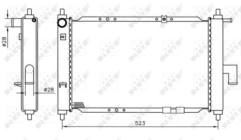 Radiators, Motora dzesēšanas sistēma NRF 53375 1