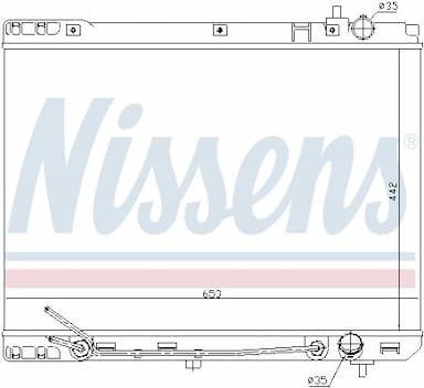 Radiators, Motora dzesēšanas sistēma NISSENS 66671 6