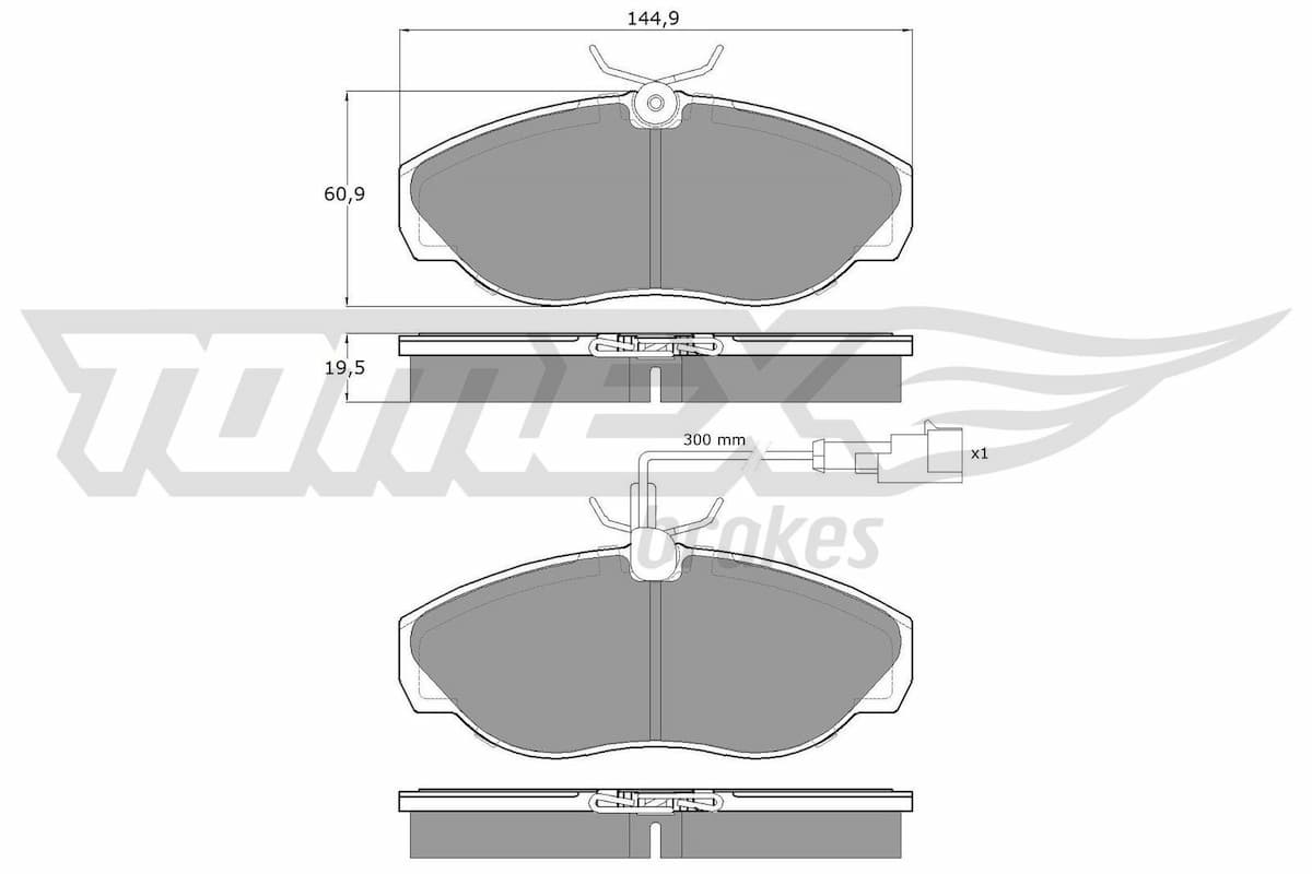 Bremžu uzliku kompl., Disku bremzes TOMEX Brakes TX 11-721 1