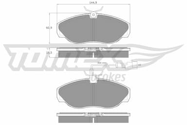 Bremžu uzliku kompl., Disku bremzes TOMEX Brakes TX 11-721 1