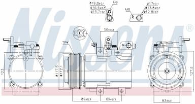 Kompresors, Gaisa kond. sistēma NISSENS 890395 6