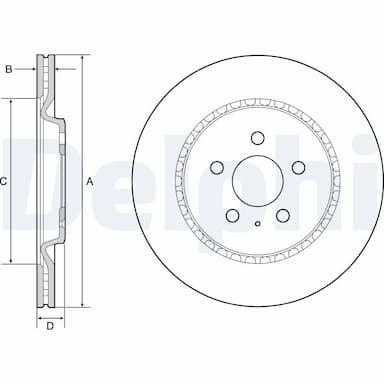 Bremžu diski DELPHI BG4643C 1