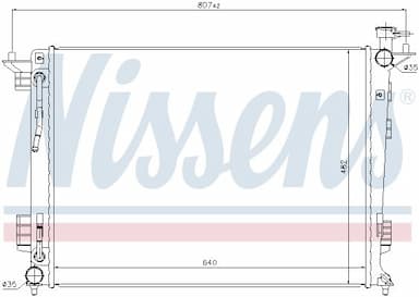 Radiators, Motora dzesēšanas sistēma NISSENS 67514 6