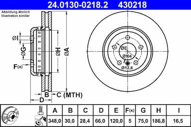 Bremžu diski ATE 24.0130-0218.2 1