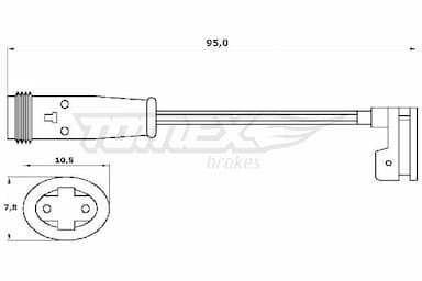 Indikators, Bremžu uzliku nodilums TOMEX Brakes TX 30-56 1