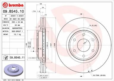 Bremžu diski BREMBO 09.B545.11 1