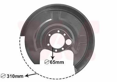 Dubļu sargs, Bremžu disks VAN WEZEL 0322374 1