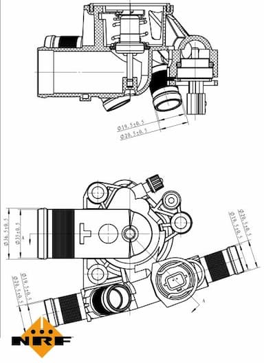 Termostats, Dzesēšanas šķidrums NRF 725051 5