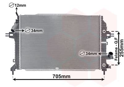 Radiators, Motora dzesēšanas sistēma VAN WEZEL 37002460 1