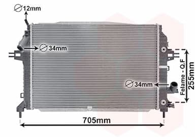 Radiators, Motora dzesēšanas sistēma VAN WEZEL 37002460 1