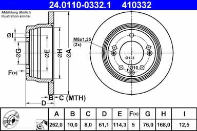 Bremžu diski ATE 24.0110-0332.1 1