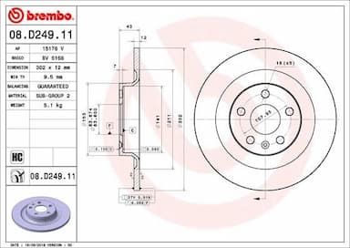 Bremžu diski BREMBO 08.D249.11 1