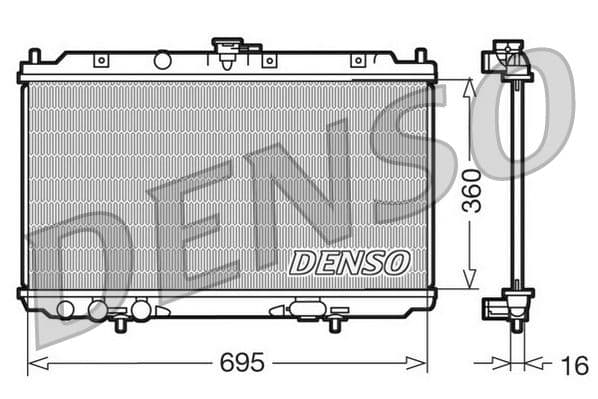 Radiators, Motora dzesēšanas sistēma DENSO DRM46012 1