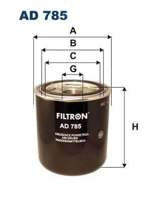 Gaisa sausinātāja patrona, Gaisa kompresors FILTRON AD 785 1