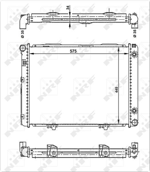 Radiators, Motora dzesēšanas sistēma NRF 53866 1