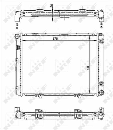 Radiators, Motora dzesēšanas sistēma NRF 53866 1