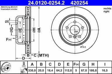 Bremžu diski ATE 24.0120-0254.2 1