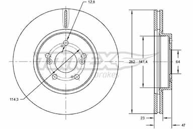 Bremžu diski TOMEX Brakes TX 72-71 1