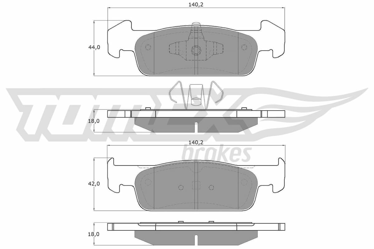 Bremžu uzliku kompl., Disku bremzes TOMEX Brakes TX 18-62 1