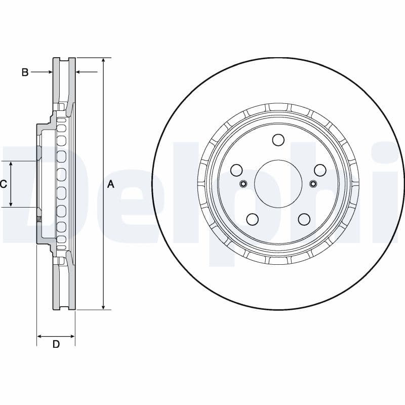 Bremžu diski DELPHI BG4691C 1