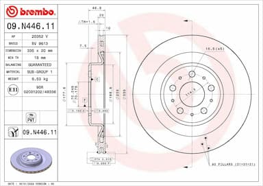 Bremžu diski BREMBO 09.N446.11 1