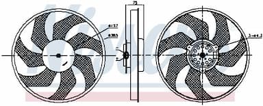 Ventilators, Motora dzesēšanas sistēma NISSENS 85956 6