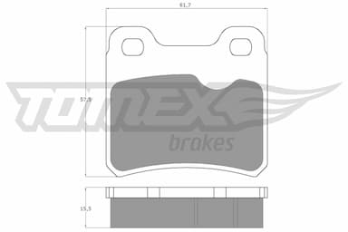 Bremžu uzliku kompl., Disku bremzes TOMEX Brakes TX 13-49 1