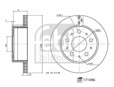 Bremžu diski FEBI BILSTEIN 171496 3