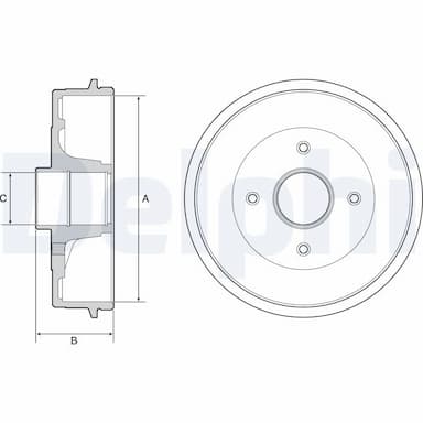 Bremžu trumulis DELPHI BFR538 1