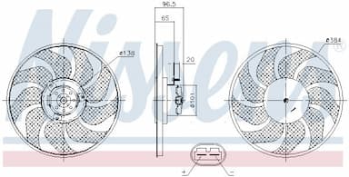 Ventilators, Motora dzesēšanas sistēma NISSENS 85704 6