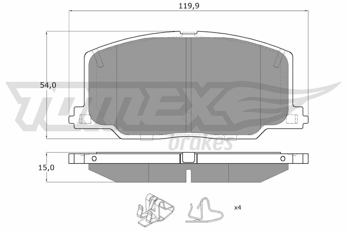 Bremžu uzliku kompl., Disku bremzes TOMEX Brakes TX 13-69 1